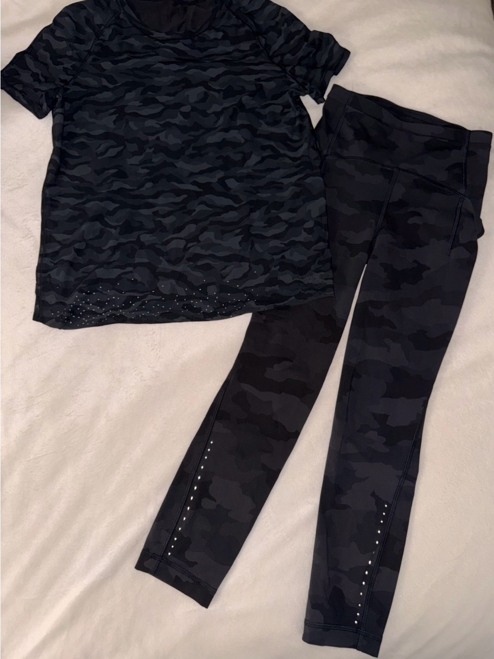 lululemon athletica Black Camouflage Performance Leggings